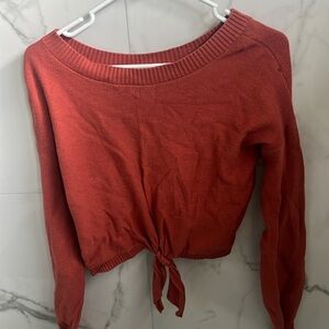 Hollister brown cropped sweater